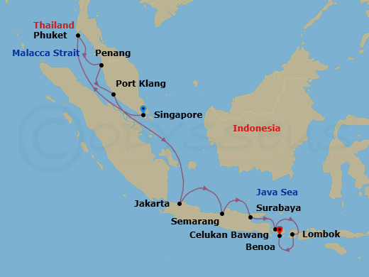 Itinerary map