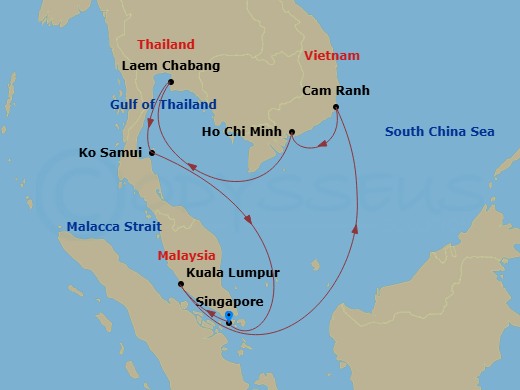 Itinerary map
