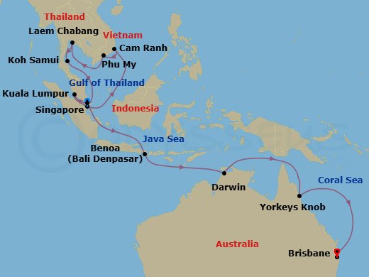 Itinerary map