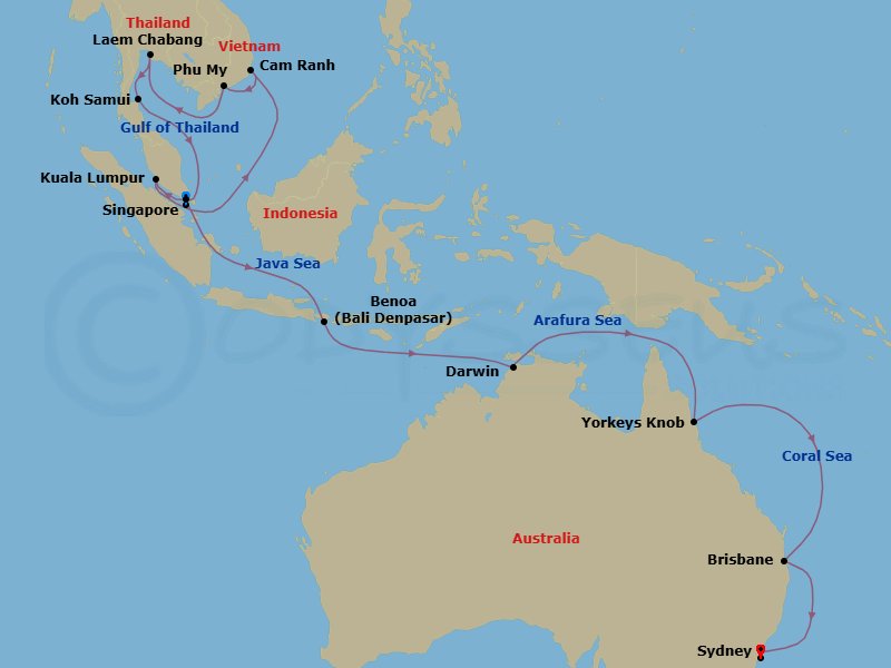 Itinerary map