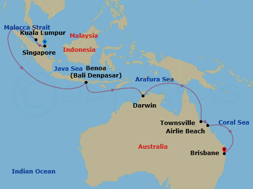 Itinerary map