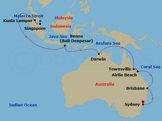 Itinerary map
