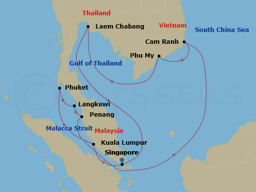 Itinerary map