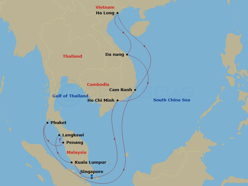 Itinerary map