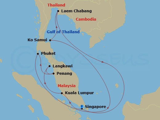 Itinerary map