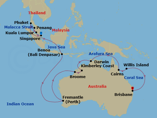 Itinerary map