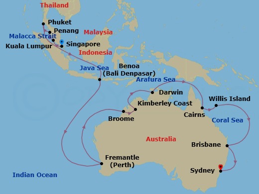 Itinerary map