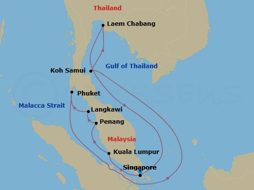 Itinerary map
