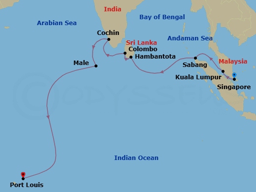 Itinerary map
