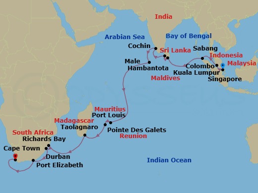 Itinerary map