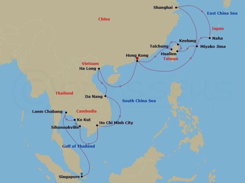 Itinerary map