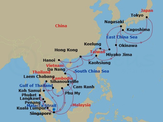 Itinerary map