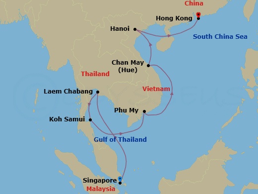 Itinerary map