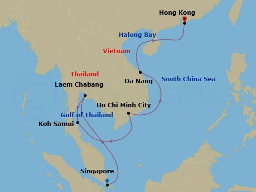 Itinerary map