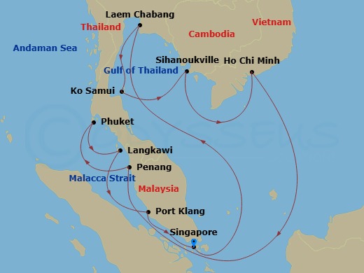 Itinerary map