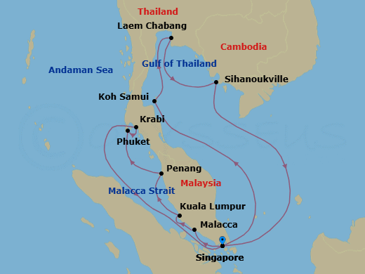 Itinerary map
