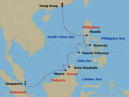 Itinerary map