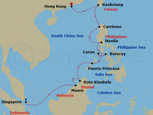 Itinerary map