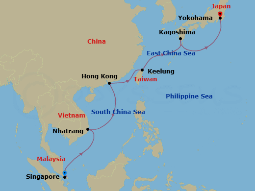 Itinerary map