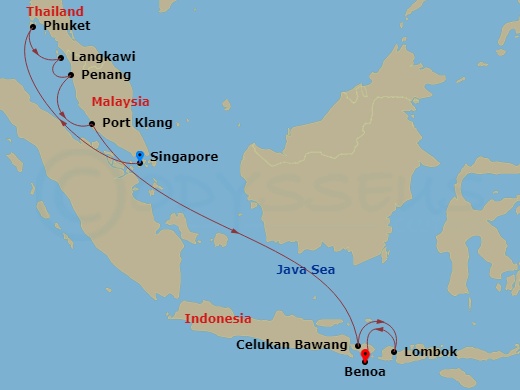 Itinerary map