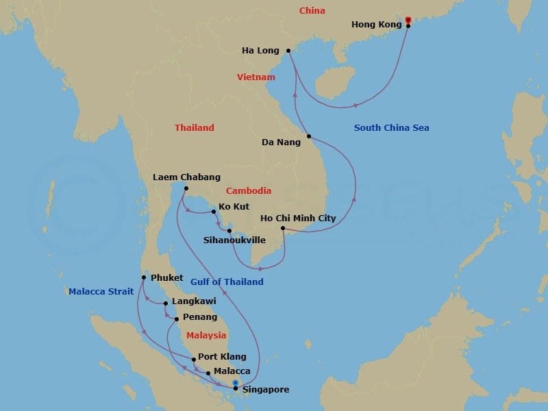 Itinerary map