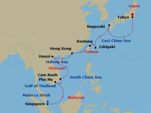 Itinerary map