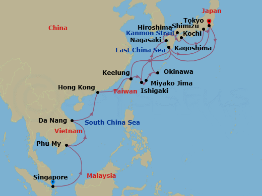 Itinerary map