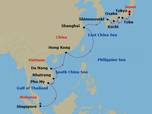 Itinerary map