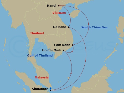 Itinerary map