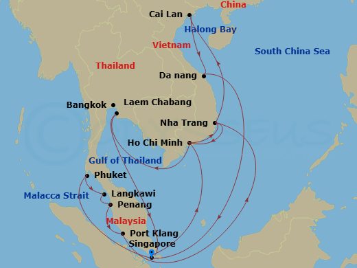 Itinerary map