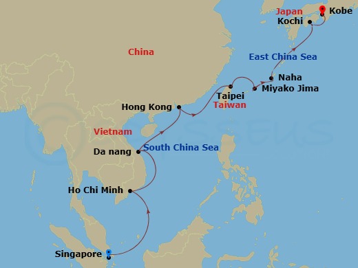 Itinerary map