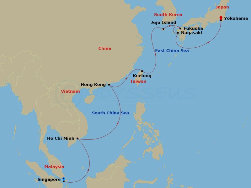 Itinerary map