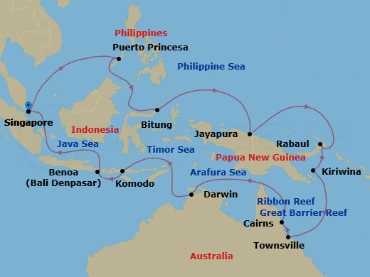 Itinerary map
