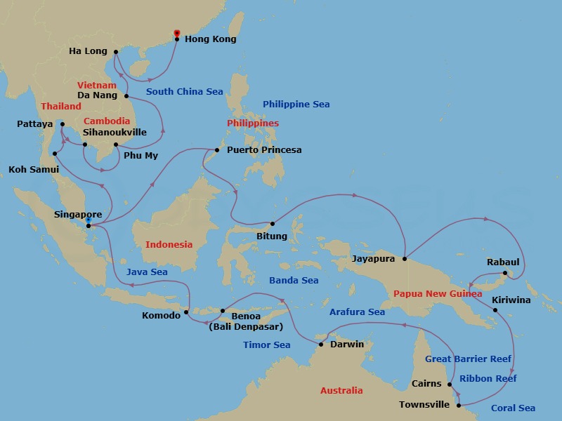Itinerary map