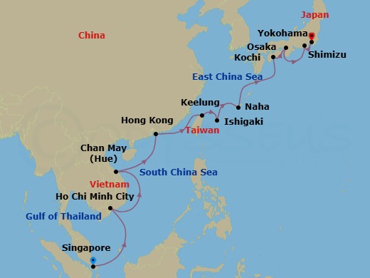 Itinerary map