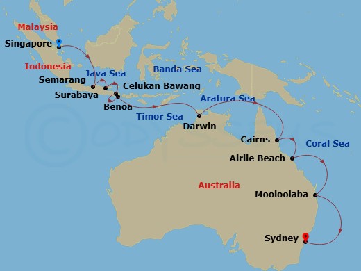 Itinerary map