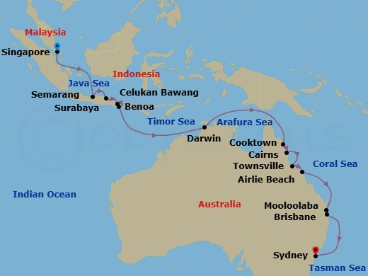 Itinerary map