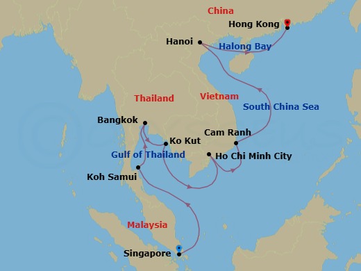 Itinerary map
