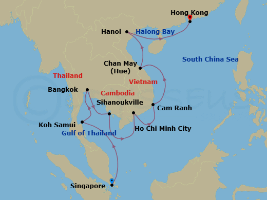 Itinerary map