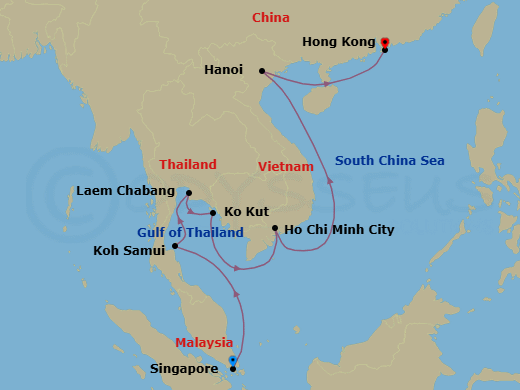 Itinerary map