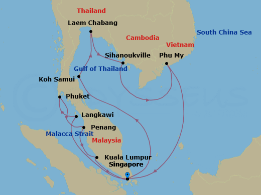 Itinerary map