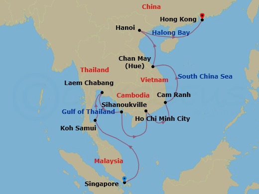 Itinerary map