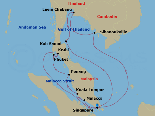 Itinerary map