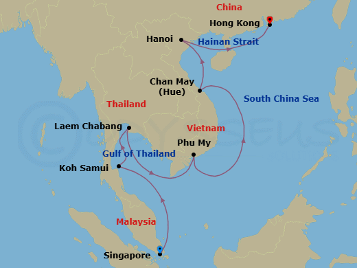 Itinerary map