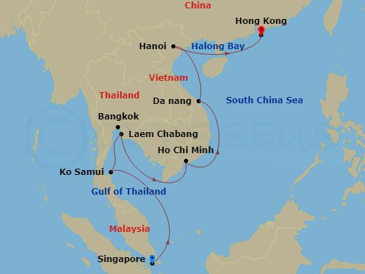 Itinerary map