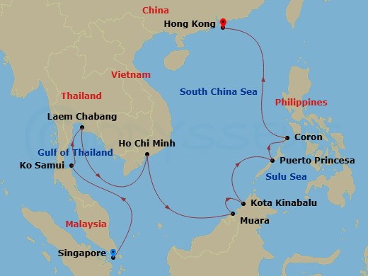 Itinerary map