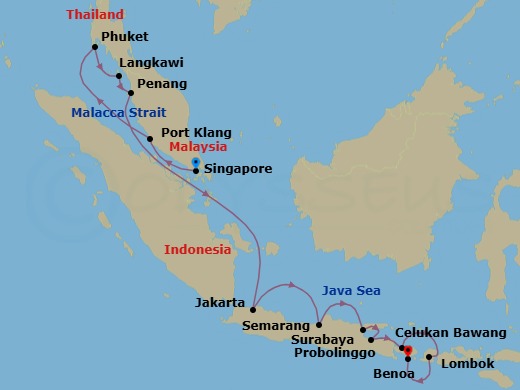 Itinerary map