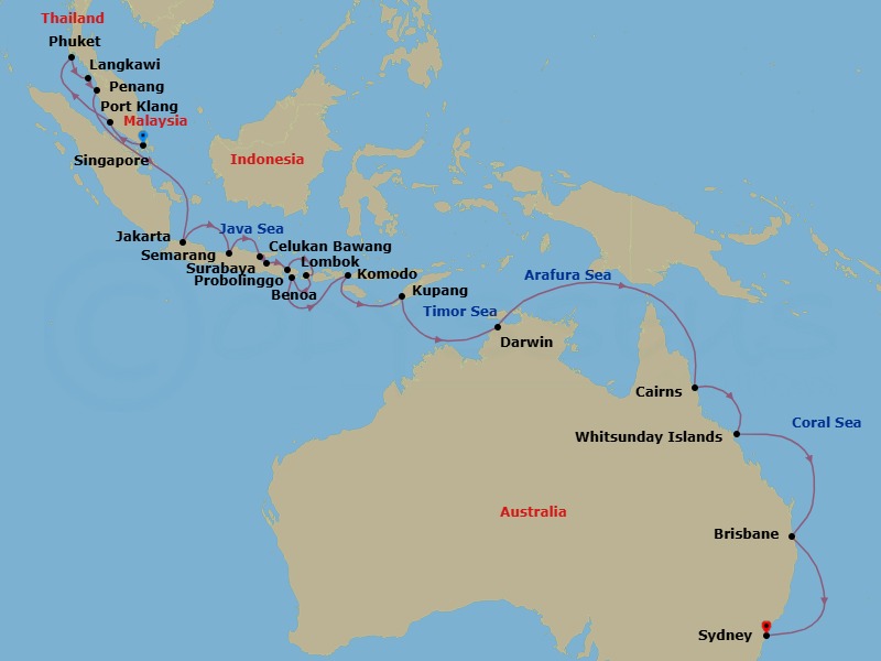 Itinerary map