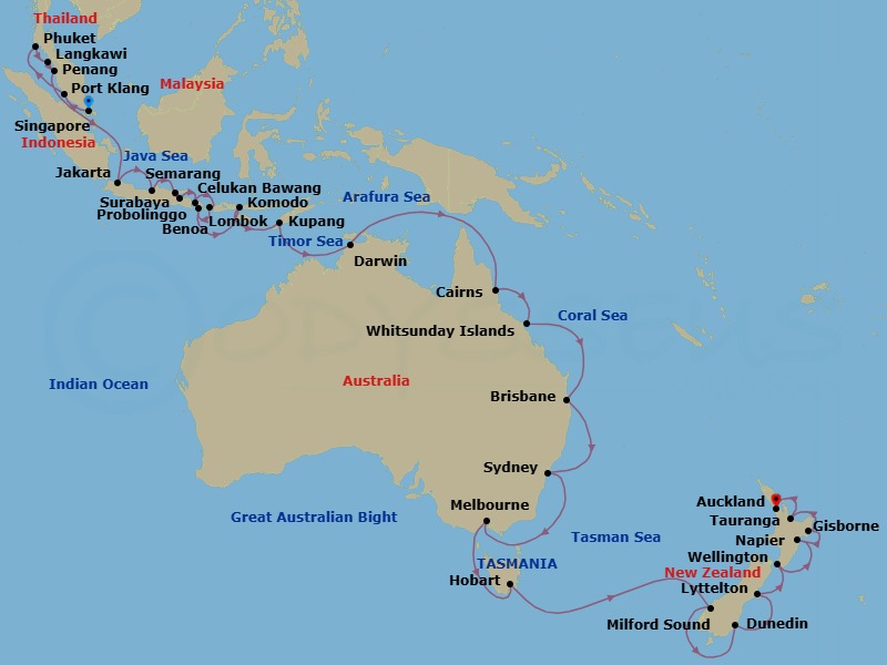 Itinerary map