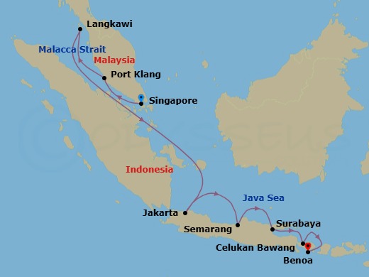 Itinerary map